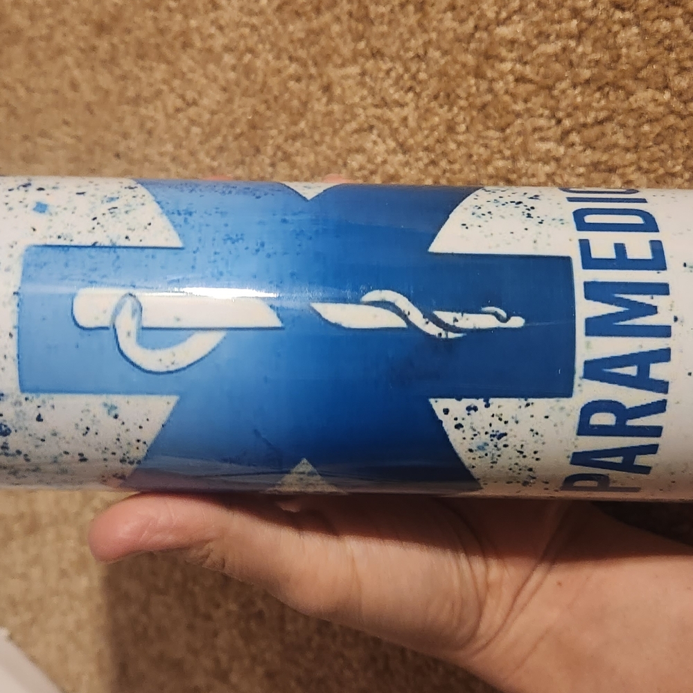 Blue and White Paramedic Tumbler
